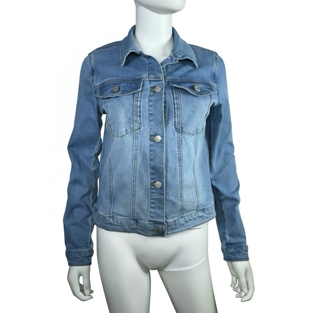 Harper Heritage Light Wash Button Up Denim Jacket